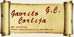 Gavrilo Čorlija vizit kartica